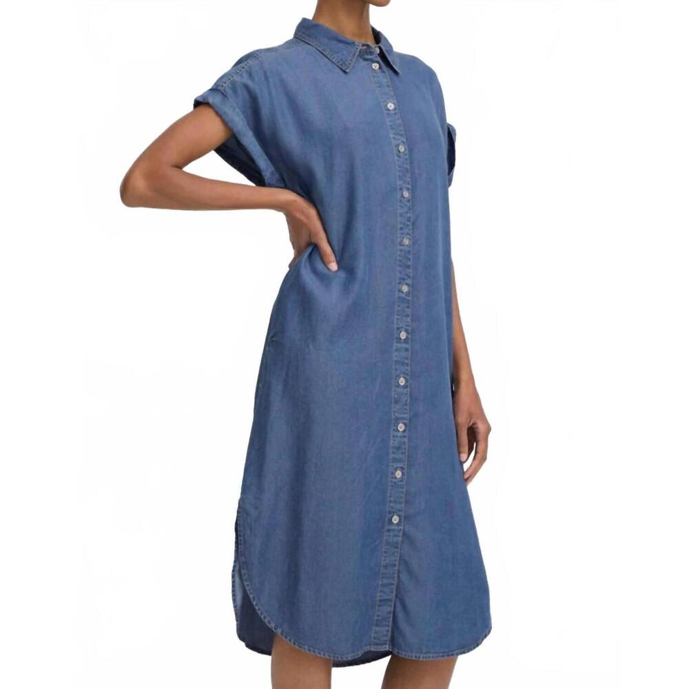 NEW B.YOUNG byosmo dress in medium blue denim